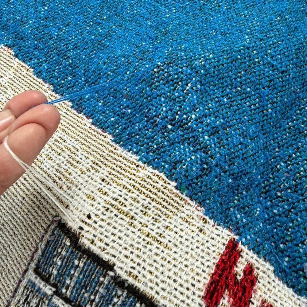 Harrahs Rincon Casino & Resort Tapestry Throw Blanket Women 40x55 Blue‎ Souvenir